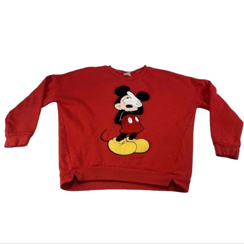DISNEY Embroidered Shy Mickey Sweater Size‎ Small